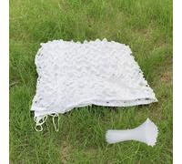 Waterproof Camo Net Sunscreen Camouflage Netting, 210D Camo Mesh Net for Hunting Blind, Outdoor Sunshade, Vehicle Camouflage, Army Party Backdrop, Camping, Paintball, Photography(White,3.0m x 9m)