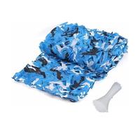 Waterproof Camo Net Sunscreen Camouflage Netting, 210D Camo Mesh Net for Hunting Blind, Outdoor Sunshade, Vehicle Camouflage, Army Party Backdrop, Camping, Paintball, Photography(Blue,3.0m x 9m)