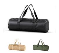 Waterproof Camping Gear Tool Bag - Roll Up Tool Organizer for Camping & Hiking - Portable Canvas Tool Tote with Multiple Compartments | Bushcraft Gear Storage (Black (length 42 * diameter 15cm))