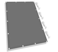 Waterproof Canopy 2x6.1m with Eyelets Outdoor e & Weather Protect for Garden Patio Balcony Par Activities - Dark Gray