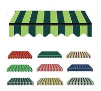 Waterproof Canopy Fabric Replacement 3x2.5m & 2x1.5m Stylish Sunshade Awning with Valance for Balcony Patio & Deck - Grass Green (5x1.5m)
