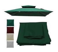Waterproof Canopy Replacement for Outdoor Market Patio Table Umbrella, Square Garden Parasol Cover, Durable Polyester Sun Shade Fabric