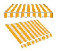 Waterproof Canvas Awning Fabric 60" Wide Replacement for Retractable Patio Canopy - Outdoor Sunshade (16x5ft/5x1.5m) -UV Resistant Easy Install