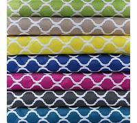 Waterproof Canvas Fabric,Water Repellent Lattice Quatrefoil Design,600 Denier Tough Outdoor Indoor Upholstery & Garden Material,Water Slides Off. Magenta Purple,10x10cm