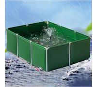 Waterproof Canvas Fish Pond Storage Tank - 1m x 0.5m Temporary Outdoor Aquarium for Fish Farming & Hydroponics, Durable Drainage Design