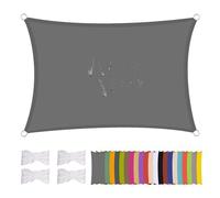 Waterproof Canvas Sun Shade Sail 3.3x3m UV-Resistant Polyester for Sandbox, Garden, Terrace, Balcony - Durable Dark Gray Fabric