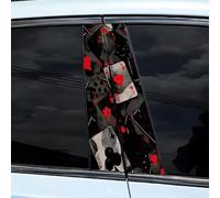 Waterproof Car B Pillar Decal Featuring 3D Crack Pattern for Door Protection with UV Resistance and Scratch Prevention Suitable for SUVs and Sedans (I)