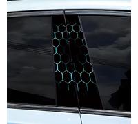 Waterproof Car B Pillar Decal Featuring 3D Crack Pattern for Door Protection with UV Resistance and Scratch Prevention Suitable for SUVs and Sedans (E)