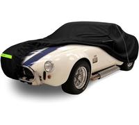 Waterproof Car Cover Compatible with AC Shelby Cobra 1962-1967 All Weather Car Covers with Inner Cotton & Zipper Door for Car Dust Snow Rain Hail Protection