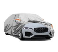 Waterproof Car Cover Custom for Jaguar XF 2007-2024, Grey All Weather Outdoor Car Covers with Driver Door Zipper for Sun Snow Rain Dust Protection