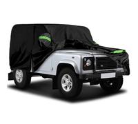 Waterproof Car Cover for 1990-2016 Land Rover Defender 90, All Weather Outdoor Defender 90 Cover Full Car Cover with Door Zipper & Windproof Bands for Sun Snow Rain Dust Protection