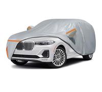 Waterproof Car Cover for 2018-2025 BMW X7, Custom-fit All Weather Sun Rain UV Dust Snow Protection Outdoor X7 Car Cover with Door Zipper and Cotton Lining-Gray