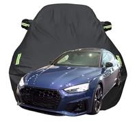 Waterproof Car Cover for Audi A5 Sportback S line, Dustproof Snow Scratch Resistant Car Cover, Breathable Oxford Car Tarpaulin,Black-Plus-Cotton