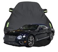 Waterproof Car Cover for Bentley Continental GT Convertible, Dustproof Snow Scratch Resistant Car Cover, Breathable Oxford Car Tarpaulin,Black-Plus-Cotton