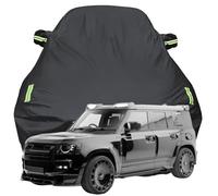 Waterproof Car Cover for Land Rover Range Rover Defender, Dustproof Snow Scratch Resistant Car Cover, Breathable Oxford Car Tarpaulin,Black-Plus-Cotton