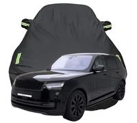 Waterproof Car Cover for Land Rover Range Rover P460e Autobiography LWB 2024 2025 2026, Dustproof Snow Scratch Resistant Car Cover, Breathable Oxford Car Tarpaulin,Black-Plus-Cotton