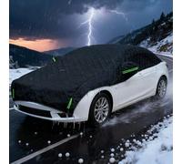 Waterproof Car Cover For Porsche 911 SC Anti-Hail Car Cover with Reflective Strips and Windproof Straps,Breathable Thickened All Weather Snow Rain Frost UV Protection,Black