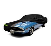 Waterproof Car Cover Replace for 1970-1974 Dodge Challenger, T/A, R/T, 2 Door Hardtop/Notchback Coupe 210T All Weather Classic Car Covers with Zipper Door for Snow Rain Protection