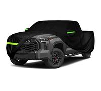 Waterproof Car Cover Replace for 2007-2023 Toyota Tundra CrewMax Standard Bed(6.5ft) / Double Cab Long Bed(8ft) 420D All Weather Classic Car Covers with Zipper Door for Snow Rain Protection