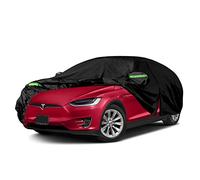 Waterproof Car Cover Replace for 2015-2024 Tesla Model X, All Weather Model X Covers with Zipper Door, Ventilated Mesh & Charging Port for Snow Rain Dust Hail Protection