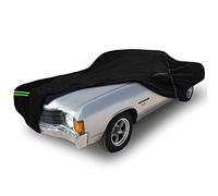 Waterproof Car Cover Replace for Chevrolet El Camino 1968-1972 300D All Weather Classic Car Covers with Zipper Door Reflective Strips Lock for Snow Rain Dust