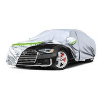 Waterproof Car Covers Replace for 2004-2025 Audi A6/S6, 6 Layers Silver All Weather Custom-fit Car Cover with Zipper Door & Windproof Bands for Snow Rain Dust Hail Protection