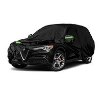 Waterproof Car Covers Replace for 2017-2022 Alfa Romeo Stelvio, 6 Layers All Weather Custom-fit Car Cover with Zipper Door & Windproof Bands for Snow Rain Dust Hail Protection (Stelvio)