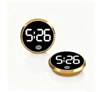 Waterproof Car Digital Clock, Mini LCD Dashboard Clock with Adhesive Backing - Clear Display for Car Interior, Trucks, SUVs, Vehicles(Gold)