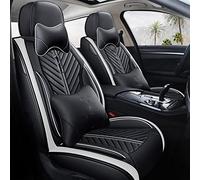 Waterproof Car Seat Cover 5d Full Coverage Car Seat Covers For Toyota For Chr For Corolla For Yaris For Sienna For Vios For Fortuner For Kluger For Sequoia For Rush For Wish(Black white,Luxury)