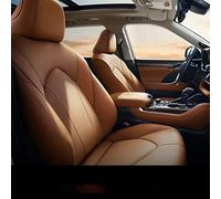 Waterproof Car Seat Cover Car Seat Covers Customized For Toyota For Highlander Leather Full Surround Style(Brown Leather,7 Seats)