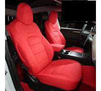 Waterproof Car Seat Cover For Tesla For Model X S Car Seats Cover Leather Full Surround Style Customized Interior(Red,7 seats cover S)
