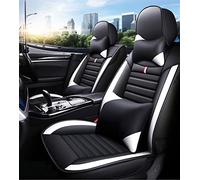 Waterproof Car Seat Cover Full Set Coverage Car Seat Cover For Kia For Rio For Niro For Soul For Spectra For Opirus For Sportage For Optima For Ceed For Cerato For Forte(Black white,Deluxe)