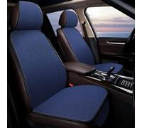 Waterproof Car Seat Cover Summer Car Seat Cover Pad Mat Front Rear Backrest Cushion Flax Mesh Protector Non-slip Four Season Interior Breathable Cloak(Blue 1set)