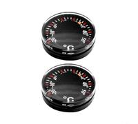 Waterproof Car Thermometer, Compact ABS Temperature Gauge -20 to 70C, for mini Circular Meter for Dashboard, Windshield, Fridge and Storage Monitoring(2PCS)