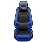 Waterproof Carseat Covers 1 Set 5 Seat Leather Car Seat Covers For Hyundai I30 Ix35 I20 I10 For Solaris For Creta I40 For Tucson For Kona For Terracan Coupe For Santa Fe For Accent(Black BLUE,Deluxe)