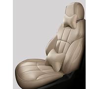 Waterproof Carseat Covers Car Genuine Leather Seat Covers For Skoda For Octavia 2 For Fabia For Superb 3 For Karoq For Tour For Kodiaq For Rapid 2017 For Spaceback MK2 For Yeti(Beige,Deluxe Edition)