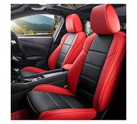 Waterproof Carseat Covers Leather Car Seat Cover Custom For Nissan For Patrol For Sunny For Quest For Terra For Navara For Nv200 For Paladin For Kicks For Maxima For Murano For Lannia(Black Red 4pcs,B