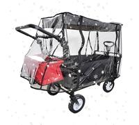 Waterproof Cart Rain Cover For Folding Wagons - EVA Thick Insulated Windproof Cover For Shopping Utility Carts | Wide Access Design For Easy Loading, Weather Protection For Pull Cart Travel Picnic Sto