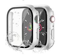 Waterproof Case for Apple Watch Series SE2 SE 6 5 4 40mm, Built-in Screen Protector with Tempered Glass [Touch Sensitive] Cover for iWatch S6/S5/S4/SE 40mm, Silver