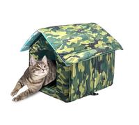 Waterproof Cat House for Outdoors Weatherproof Insulated House for Wandering Cat Dog Removable and Washable Cat Villa Pet House Mat Cage for Feral Cats/Dogs