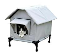Waterproof Cat House, Raised Outdoor Cat House, Winter Cabin