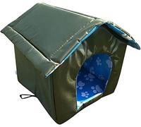 Waterproof Cat House,Warm Outdoor Pet House Shelter,Easy Assemble Collapsible Thickened Stray Cats Shelter,for Dogs, Cats, Rabbits (02,L)