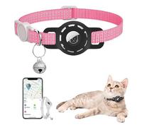 Waterproof Cat Track Collar, Gps Kitten Collar for Small Cats, Ios Only, No Monthly Fee,no Sim Required, Advanced Tracking Solution Smart Pet Anti Lost Recorder for Pet Safety Ideal (Pink)