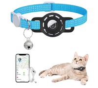 Waterproof Cat Track Collar, Gps Kitten Collar for Small Cats, Ios Only, No Monthly Fee,no Sim Required, Advanced Tracking Solution Smart Pet Anti Lost Recorder for Pet Safety Ideal (Blue)