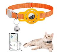 Waterproof Cat Track Collar, Gps Kitten Collar for Small Cats, Ios Only, No Monthly Fee,no Sim Required, Advanced Tracking Solution Smart Pet Anti Lost Recorder for Pet Safety Ideal (Orange)