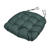 Waterproof Chair Cushion With Ties - 46x48x8cm - Indoors/Outdoors Seat Pads Cushion Pad - Water Resistant Material, Foam - For Garden Kitchen Dining Living Room Patio Office Coffee Shop - Dark Green