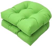 Waterproof Chair Cushions Seat Cushions for Indoor and Outdoor Use, Patio, Garden Chair Cushions,Green,2 Pack (48 * 48cm)