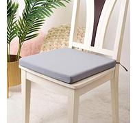 Waterproof Chair Cushions, Thick Seat Pads for Dining Chairs, Removable Covers for Bench Cushions, 4-Pack Blue Square Pads for Living Room, Garden, Office