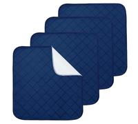 Waterproof Chair Pads for Incontinence, 4 Pack Reusable Seat Protector Pads, Non-Slip & Super Absorbent Wheelchair Pad Covers, Washable Chair Pads for Adults, Kids & Pets, 22" x 21" - Navy