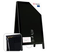 Waterproof Chalkboard Pavement Sign 78x44 cm - CLASSIC BLACK Frame